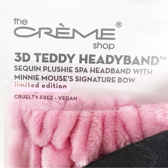 The Creme Shop x Minnie Mouse 3D Teddy Headband Sequin Plushie with Bow - Picture 2 of 4